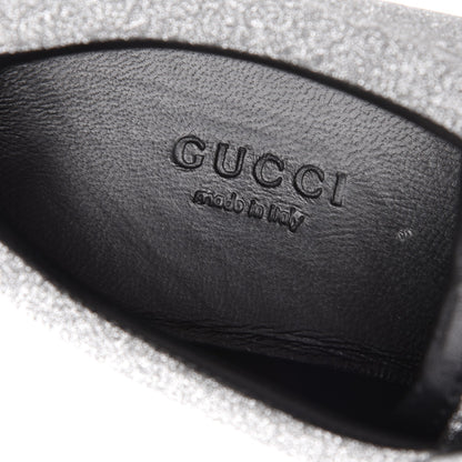 Gucci Glitter Fabric Studded Web Sneakers 38.5 Silver 7 of 12