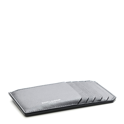 Saint Laurent Grained Calfskin 5 Fragments Zip Pouch Card Holder Navy 4 of 6