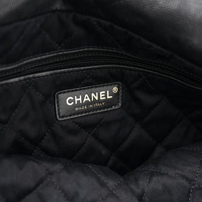 Chanel Shiny Caviar Quilted Monochrome Small Chanel 22 Black 7 of 11