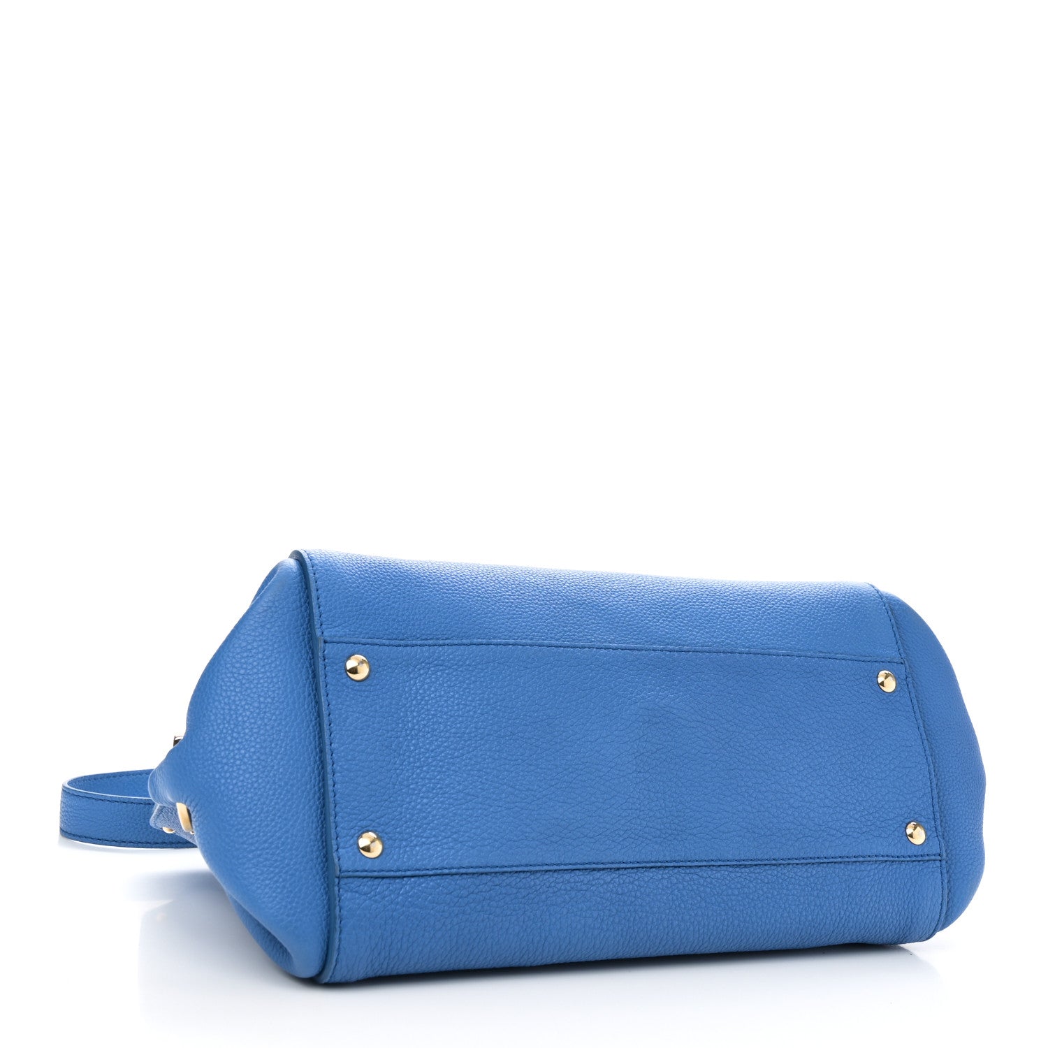 Salvatore Ferragamo Grained Calfskin Medium Sofia Satchel Blue 4 of 9