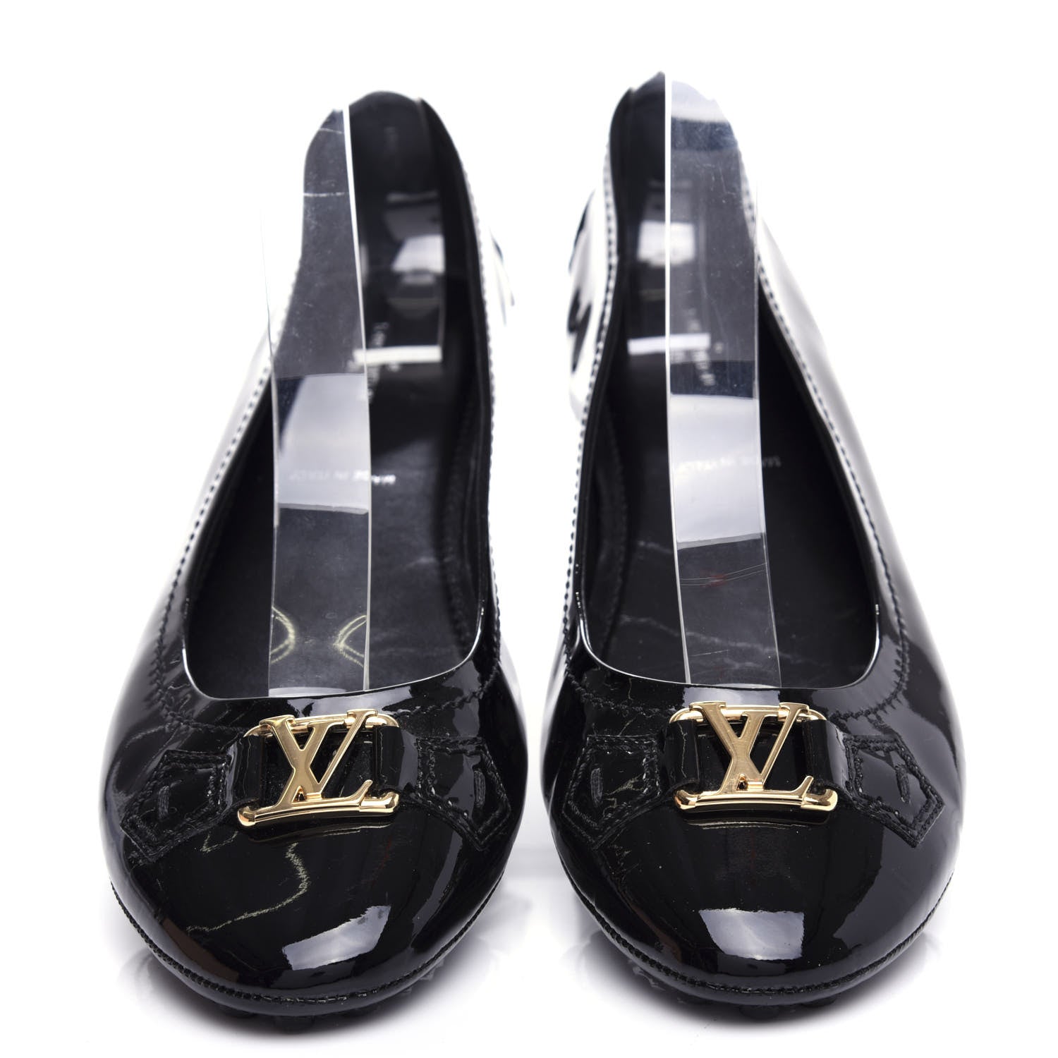 Louis Vuitton Patent Calfskin Oxford Ballerina Flats 40.5 Black 5 of 11