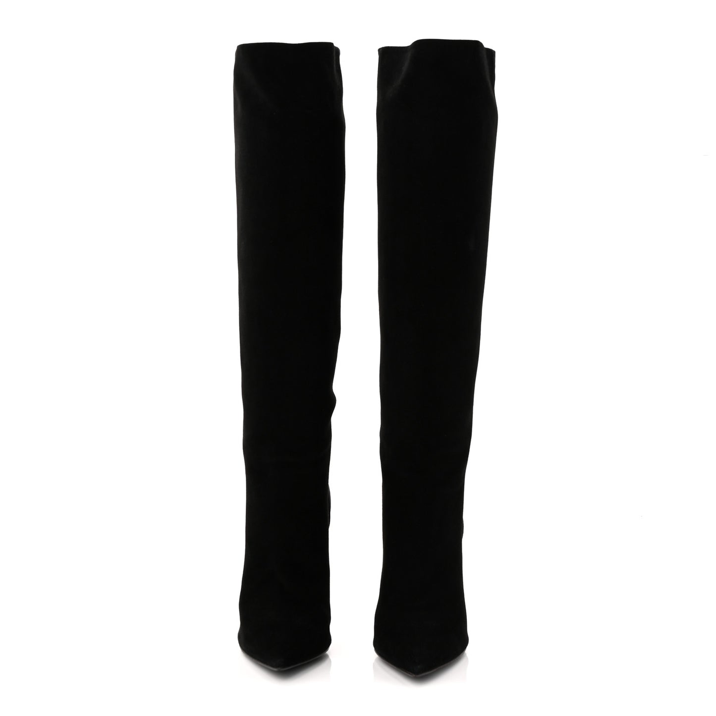 Suede High Boots 41 Black