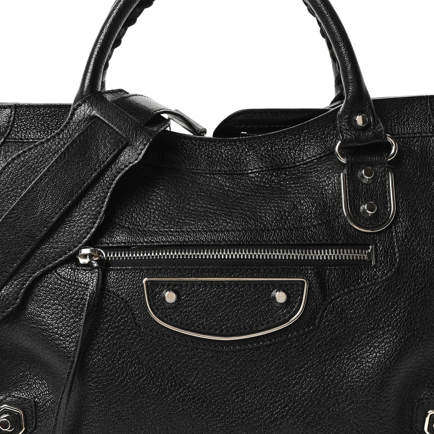 Balenciaga Chevre Silver Metallic Edge Hardware City Black 8 of 10