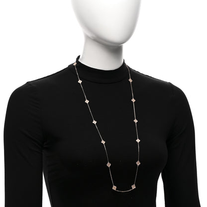 Van Cleef & Arpels 18K Rose Gold 16 Motifs Sweet Alhambra Necklace 2 of 7