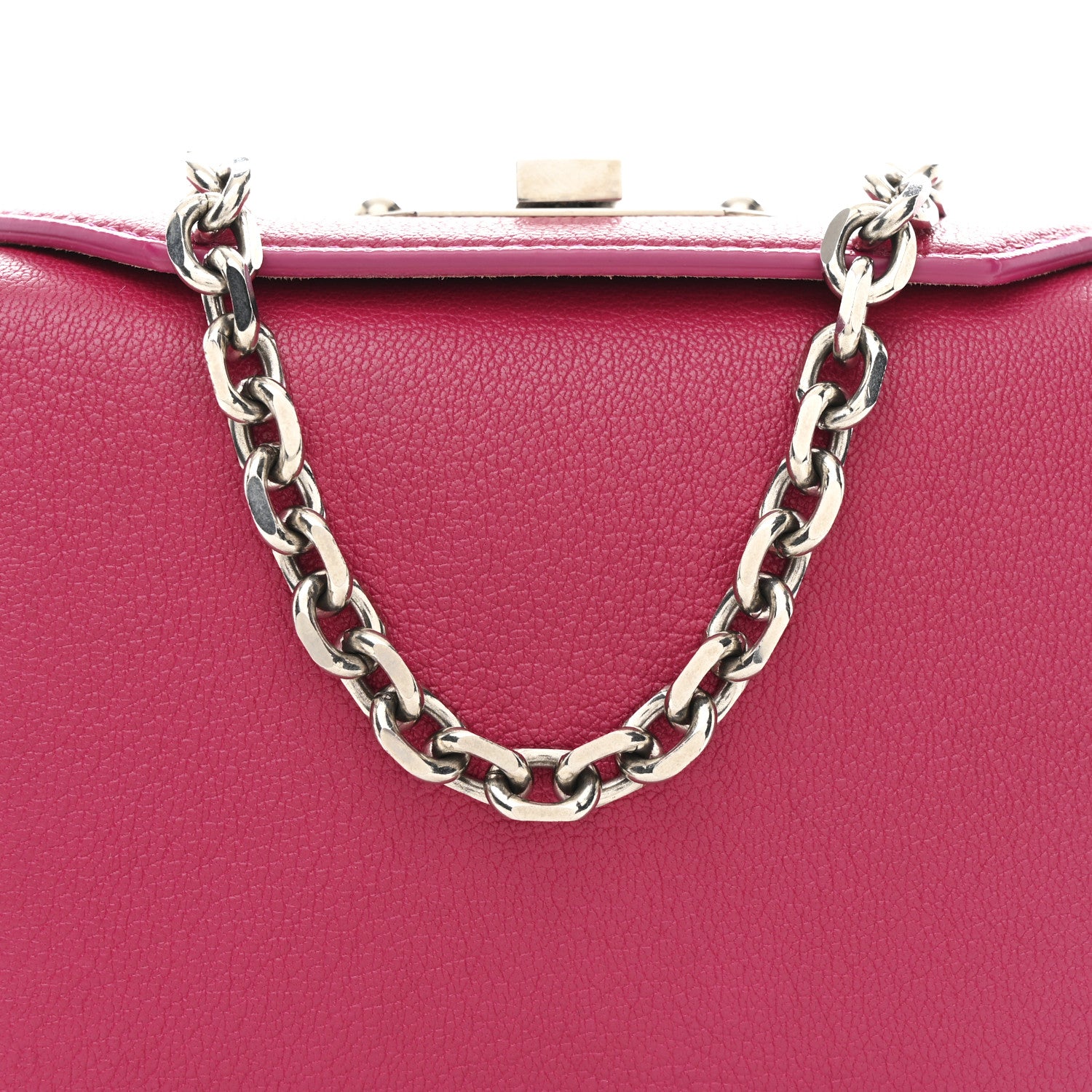 Alexander McQueen Silky Amish Grain Calfskin Box Shoulder Bag 19 Pink 9 of 11