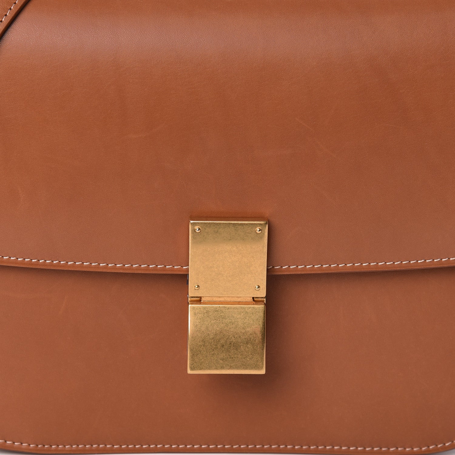 Celine Smooth Calfskin Medium Classic Box Flap Bag Camel 9 of 9