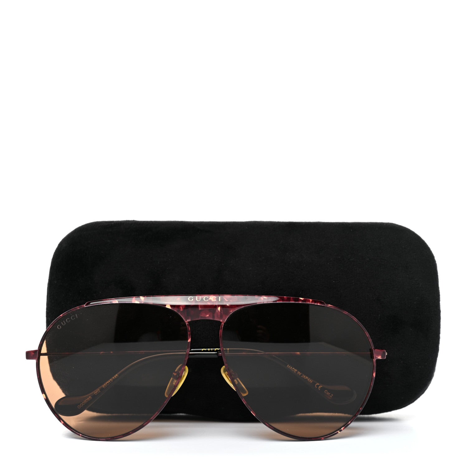Gucci Metal Aviator Frame Sunglasses GG0908S Tortoise 8 of 8