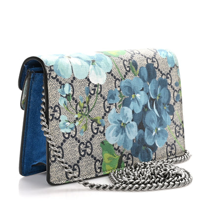 Gucci GG Supreme Monogram Blooms Super Mini Dionysus Shoulder Bag Beige Navy Vintage Blue 3 of 10