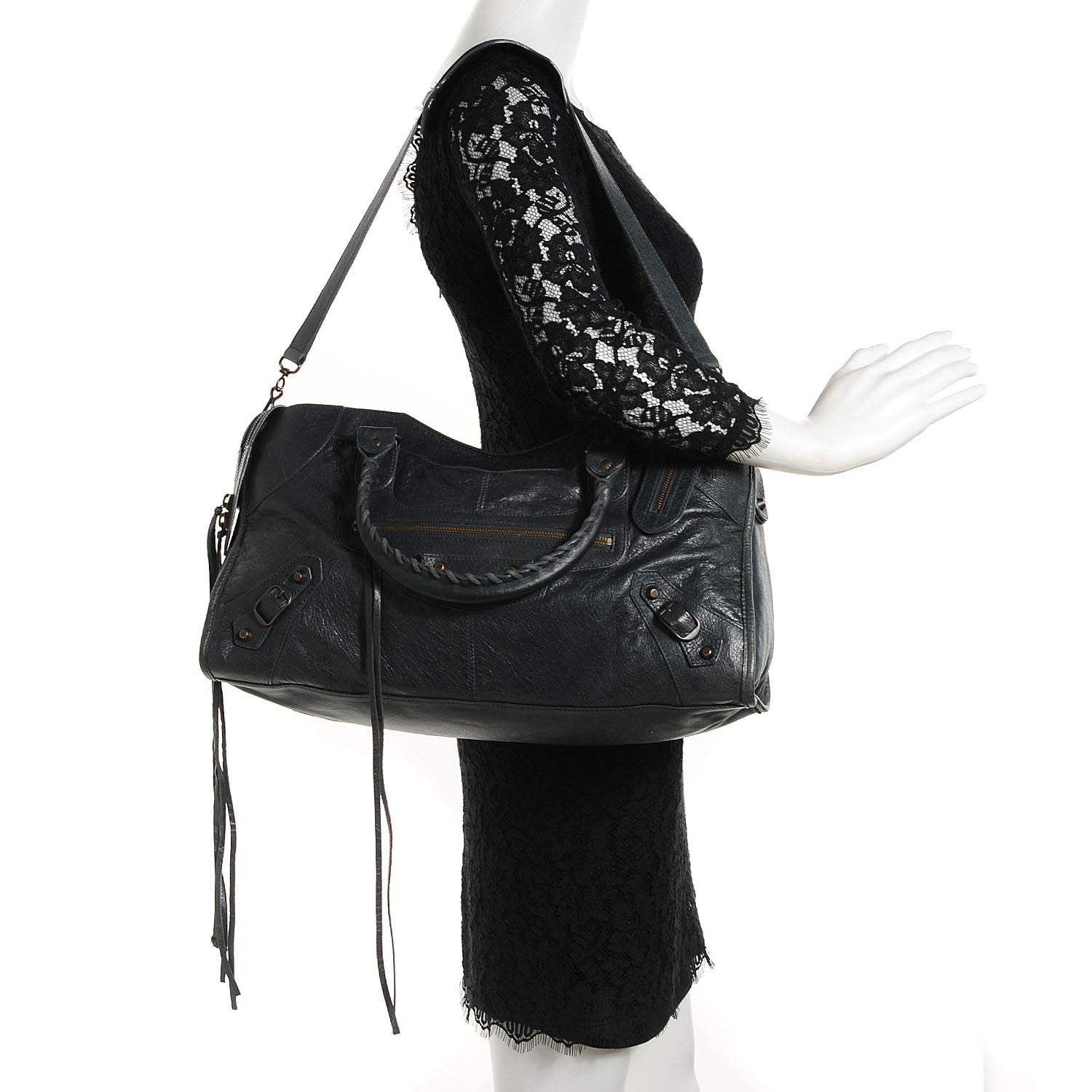 Balenciaga Agneau Classic Hardware Part Time Anthracite 2 of 15