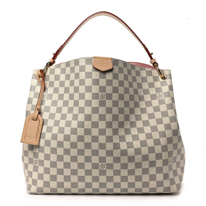 Louis Vuitton Damier Azur Graceful MM Rose Ballerine 1 of 6
