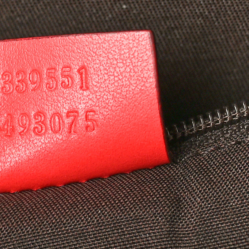 Guccissima Large GG Charm Convertible Dome Satchel Red