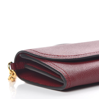 Burberry Grainy Calfskin Henley Wallet On Chain Burgundy 6 of 12
