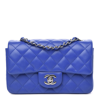 Chanel Lambskin Quilted Mini Rectangular Flap Royal Blue 1 of 13