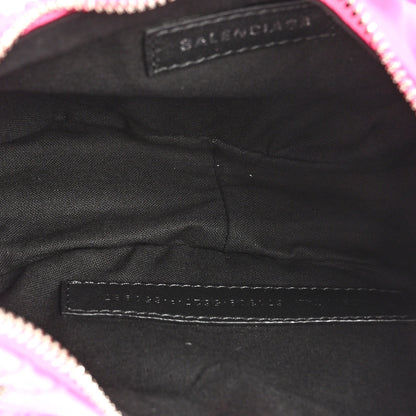 Balenciaga Ruffled Jersey Le Cagole Shoulder Bag XS Fluo Pink 5 of 9