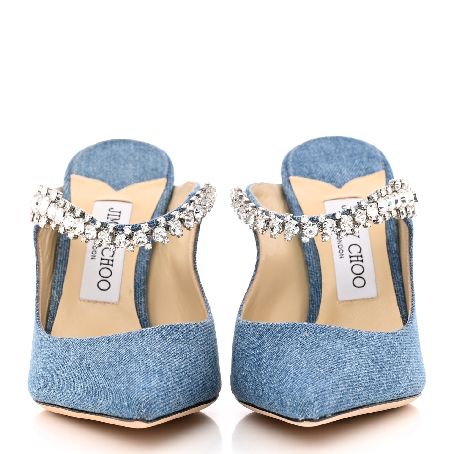Denim Crystal Bing 100 Pumps 37.5 Blue