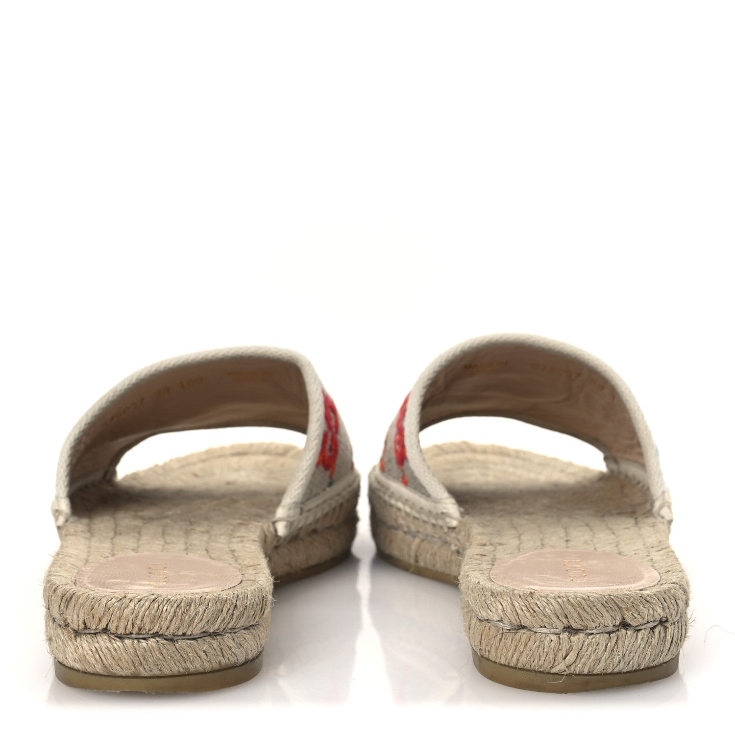 Gucci Linen Psychedelic Mini GG Espadrille Slide Sandals 39 Multicolor 6 of 11