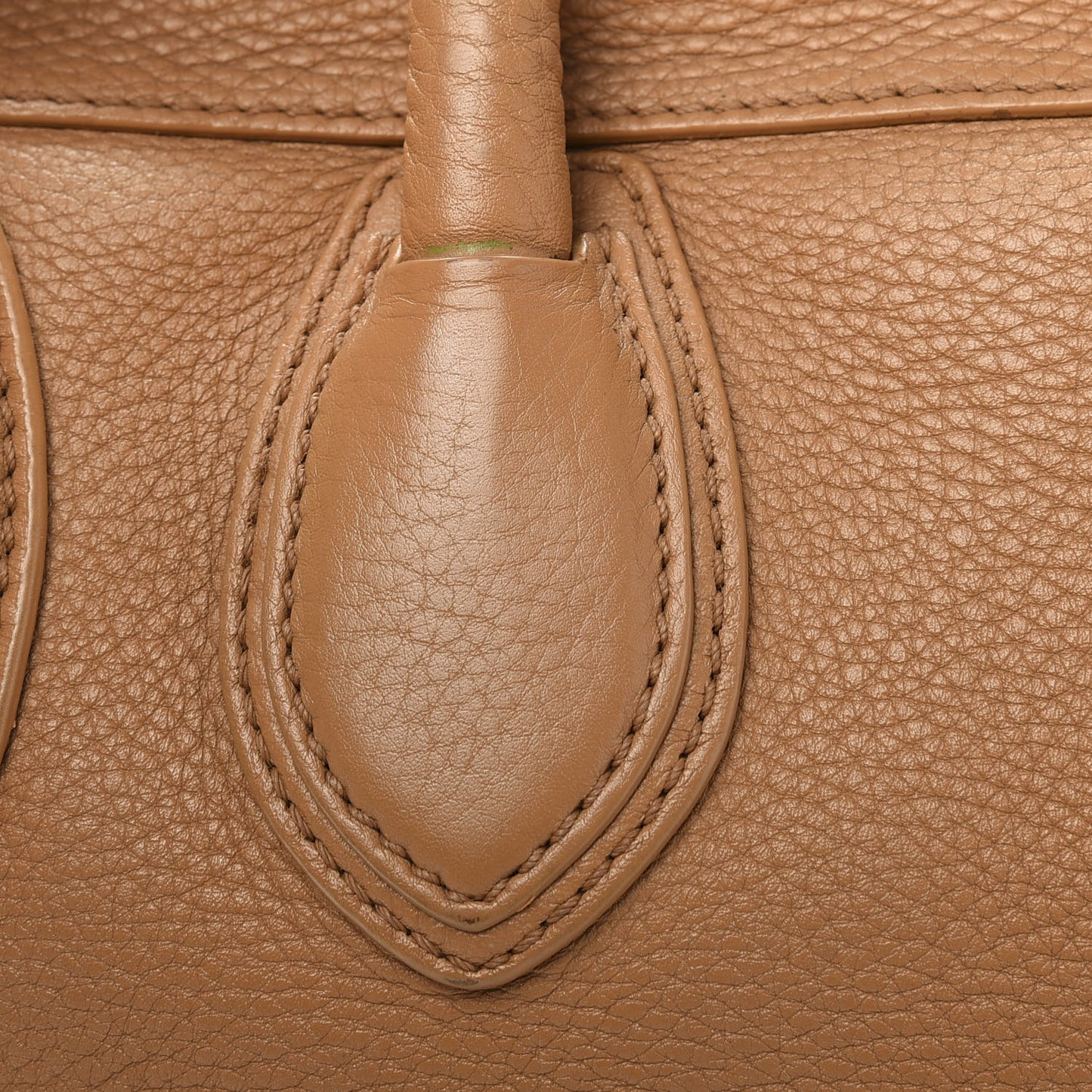 Drummed Calfskin Mini Luggage Camel