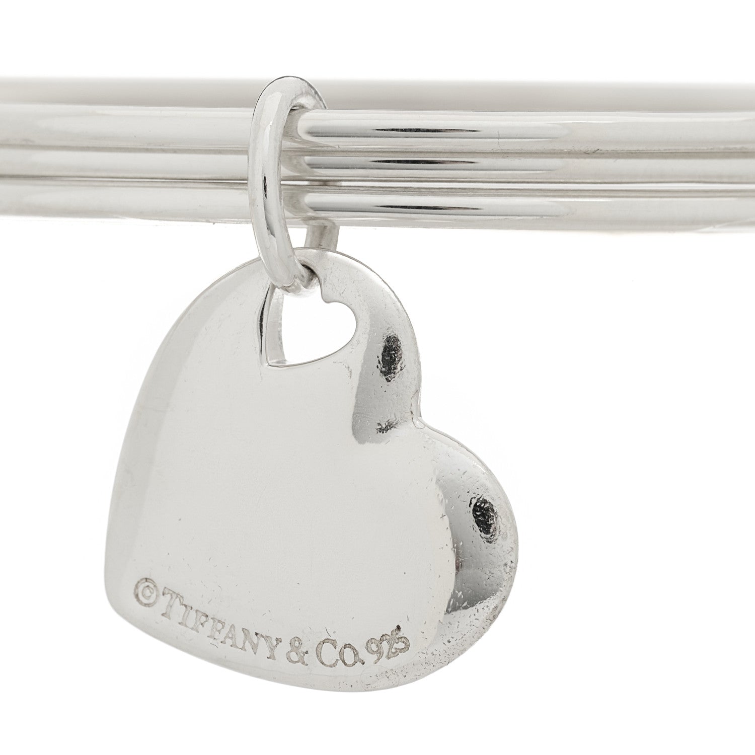 Tiffany Sterling Silver Heart Triple Bangle Bracelet 4 of 4