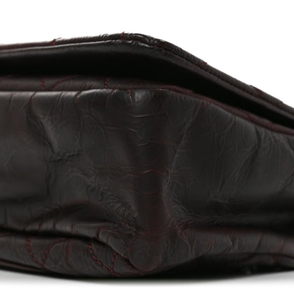 Chanel Glazed Calfskin Quilted CC Single Flap Burgundy 9 of 9