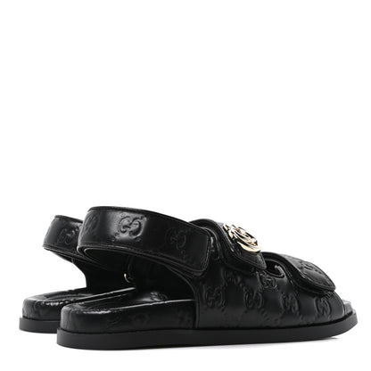 Gucci Guccissima GG Embossed Womens Sandals 37 Black 5 of 10