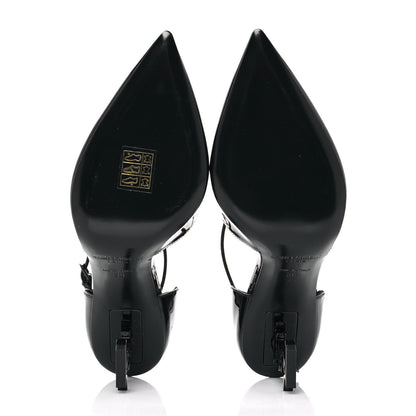 Saint Laurent Patent Opyum D'Orsay Pumps 36 Black 5 of 9