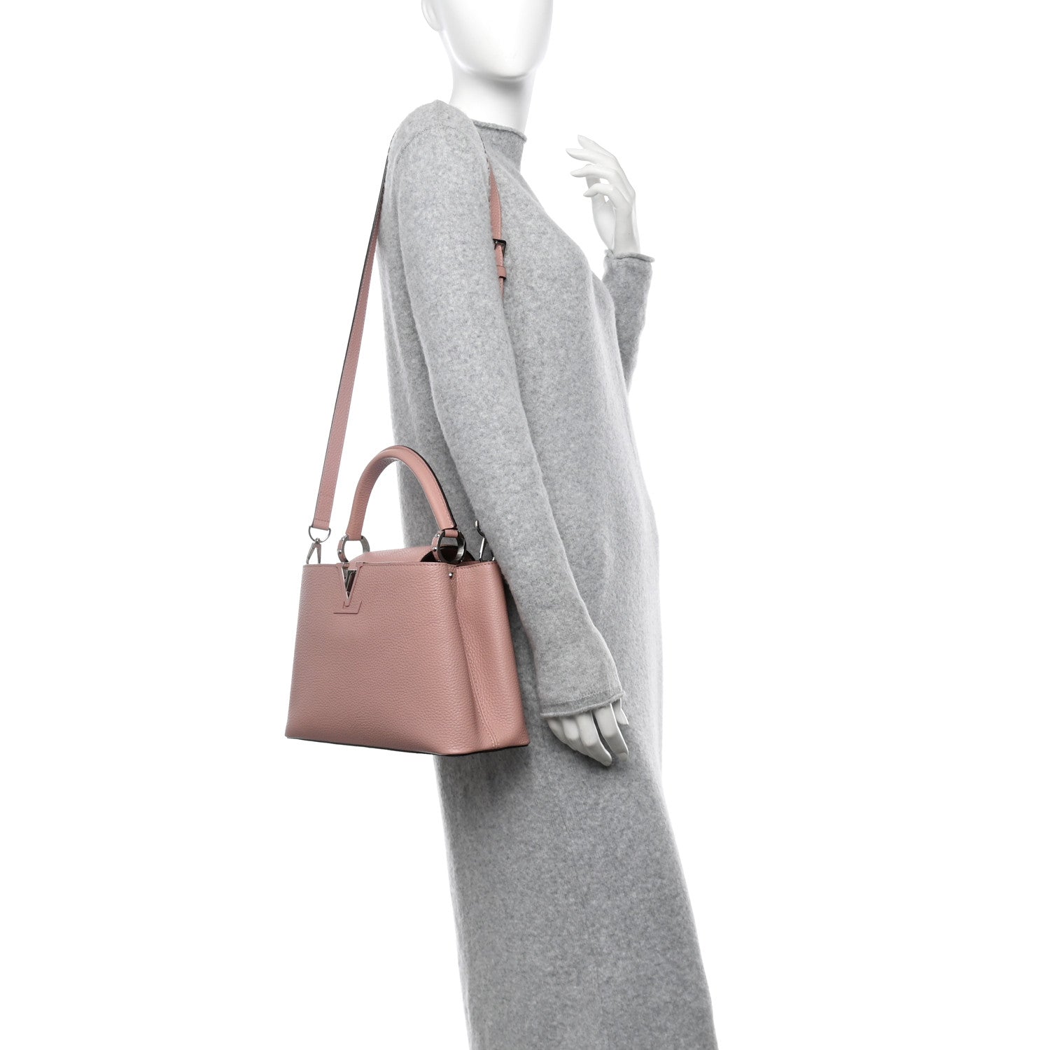 Louis Vuitton Taurillon Capucines PM  Magnolia 2 of 10
