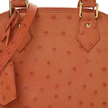 Louis Vuitton Ostrich Alma BB Piment 7 of 9