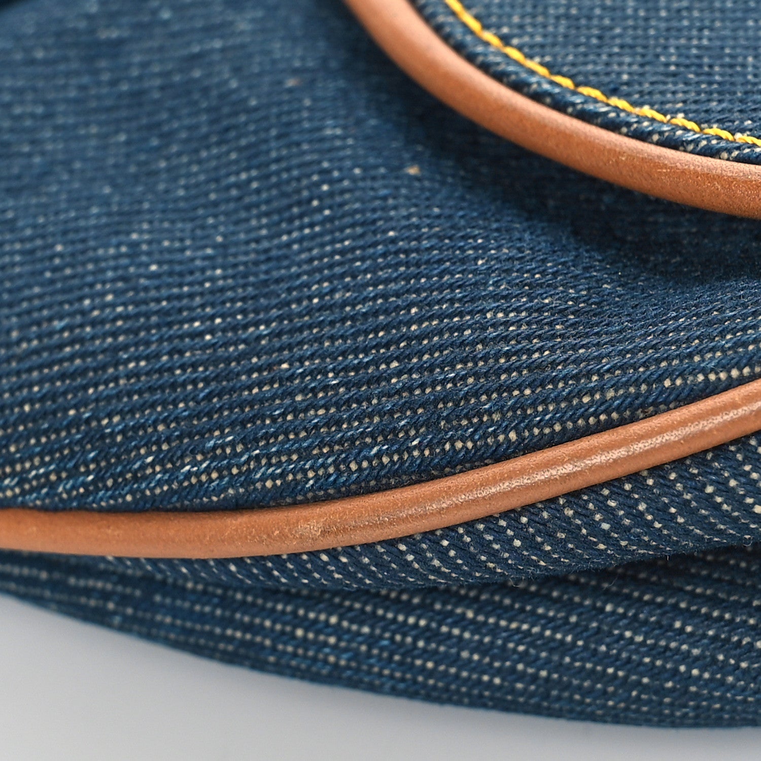 Christian Dior Denim Calfskin Saddle Bag Blue 10 of 10