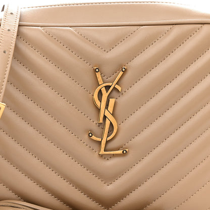 Saint Laurent Calfskin Matelasse Monogram Lou Camera Bag Dark Beige 6 of 8