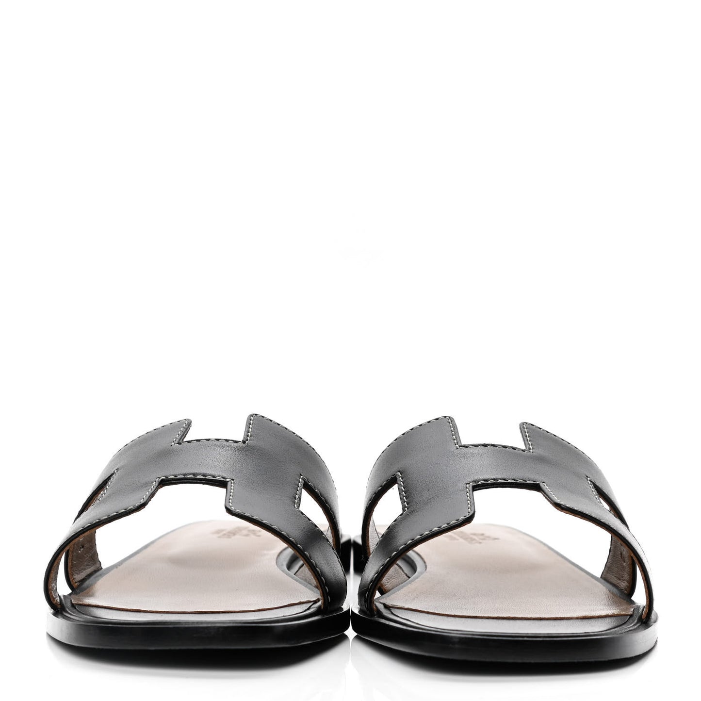 Box Calfskin Oran Sandals 38 Black