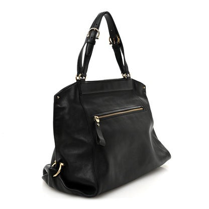 Salvatore Ferragamo Calfskin Trifolio Tote Black 3 of 9