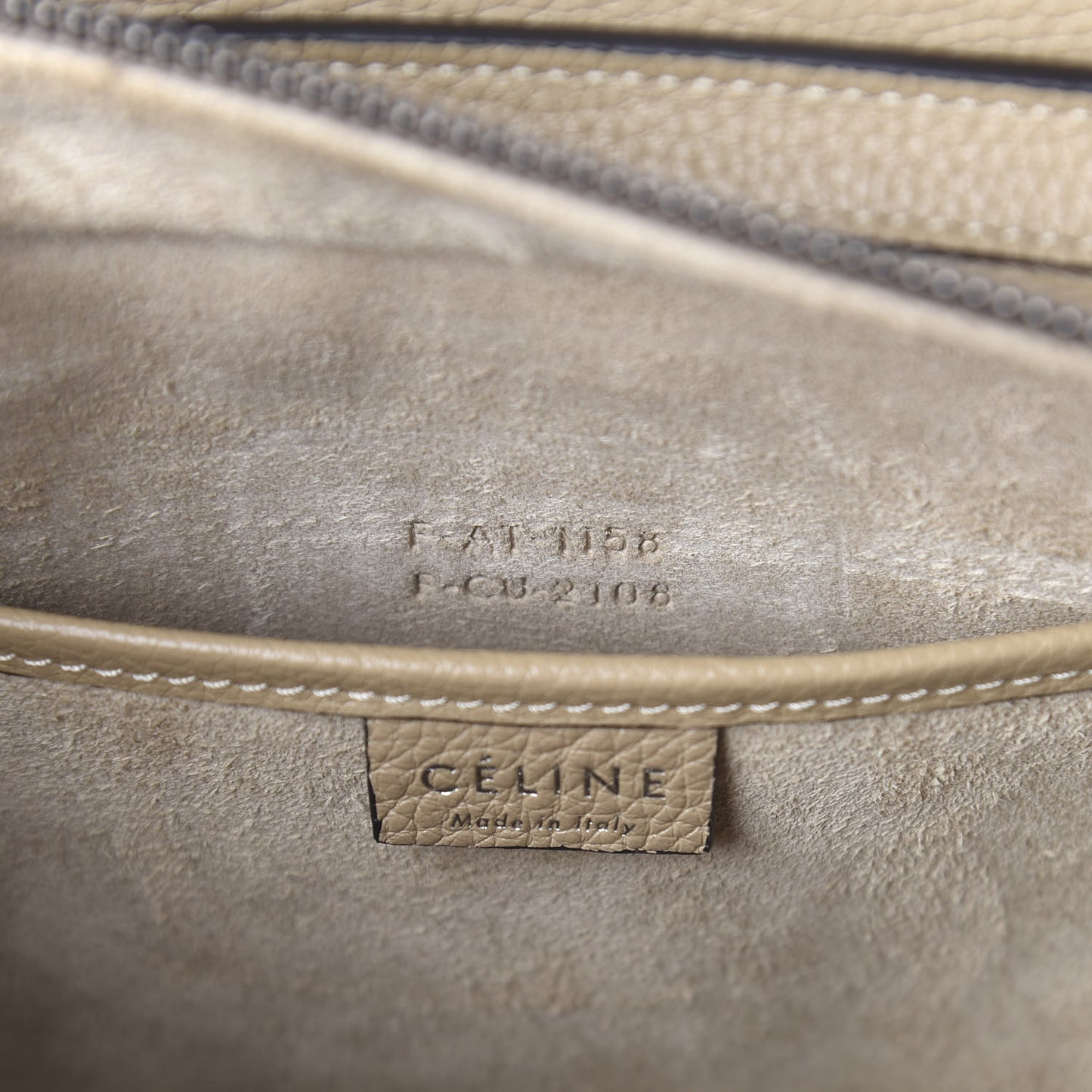 Drummed Calfskin Nano Luggage Dune