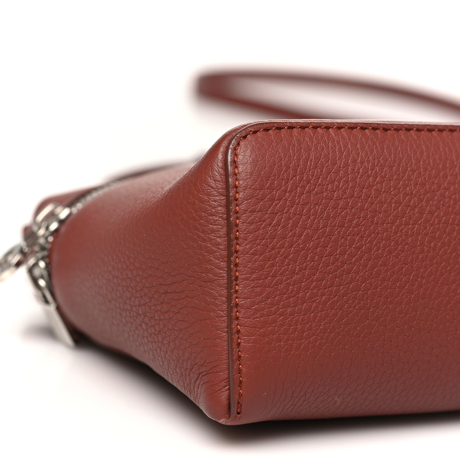 Loro Piana Grained Calfskin L19 Extra Pocket Pouch Kummel 1704707