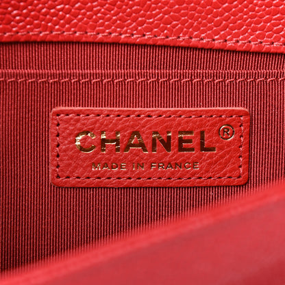 Chanel Caviar Quilted Medium Boy Flap Red 5 of 6