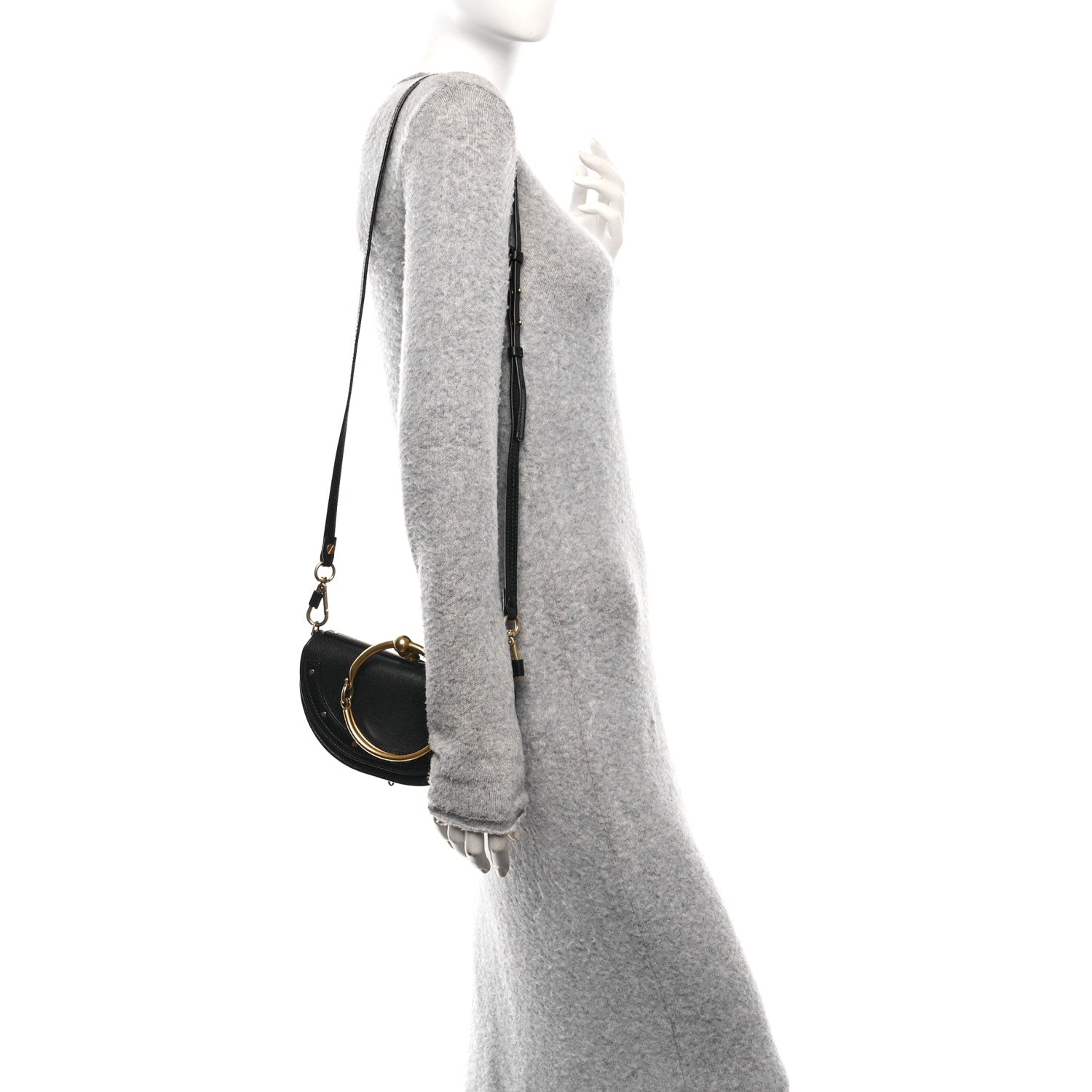 Chloe Calfskin Small Nile Bracelet Minaudiere Bag Black 2 of 12