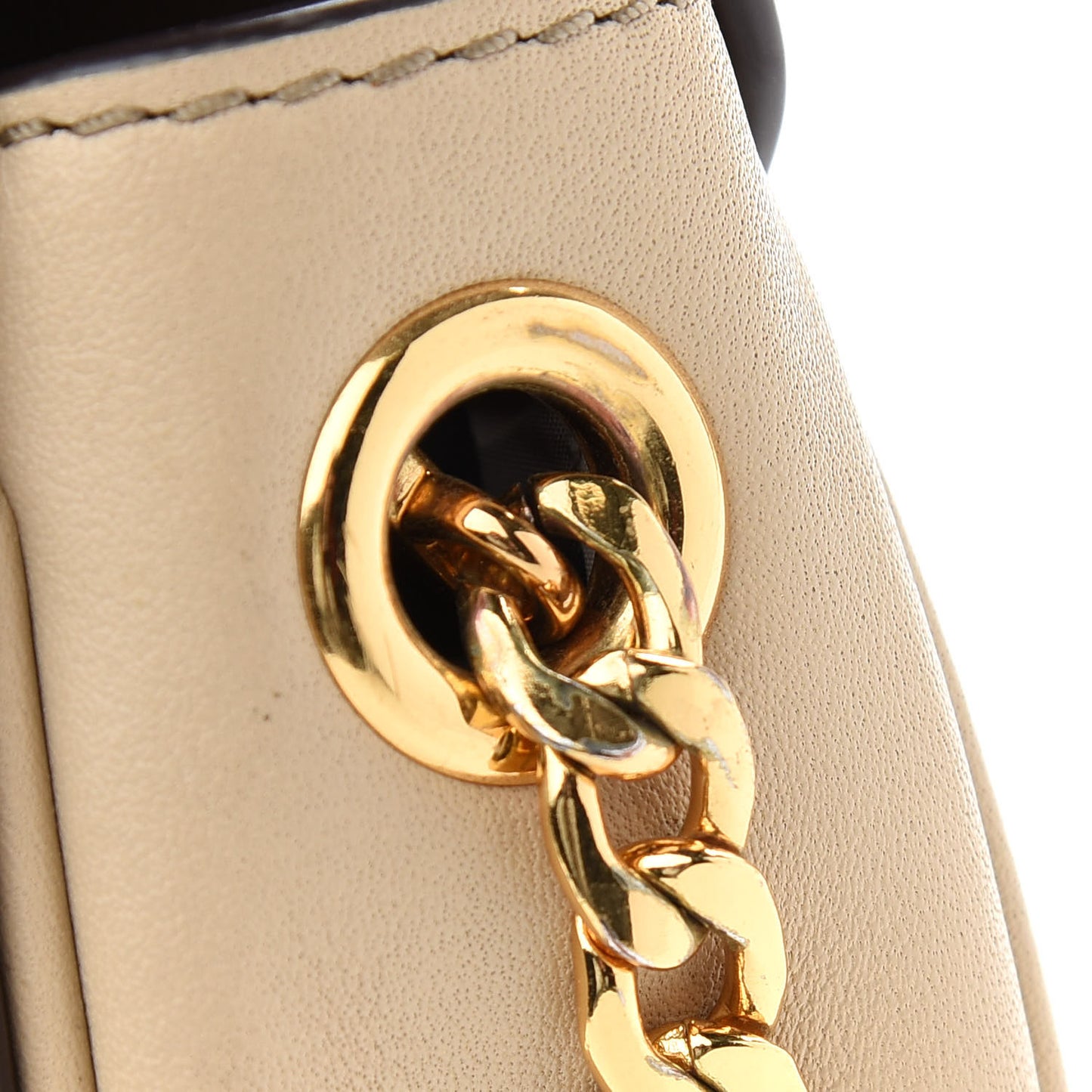 Pebbled Calfskin Crossbody Beige