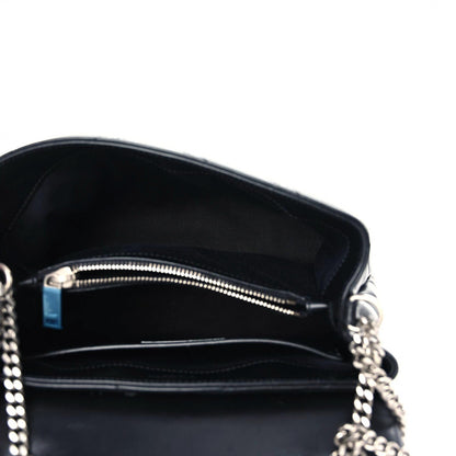 Saint Laurent Calfskin Y Quilted Monogram Small Loulou Chain Satchel Black 5 of 11