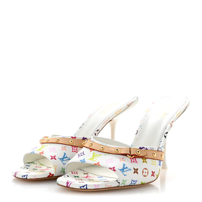 Louis Vuitton LV X TM Monogram Multicolor 6AM Mules 39 White 4 of 10