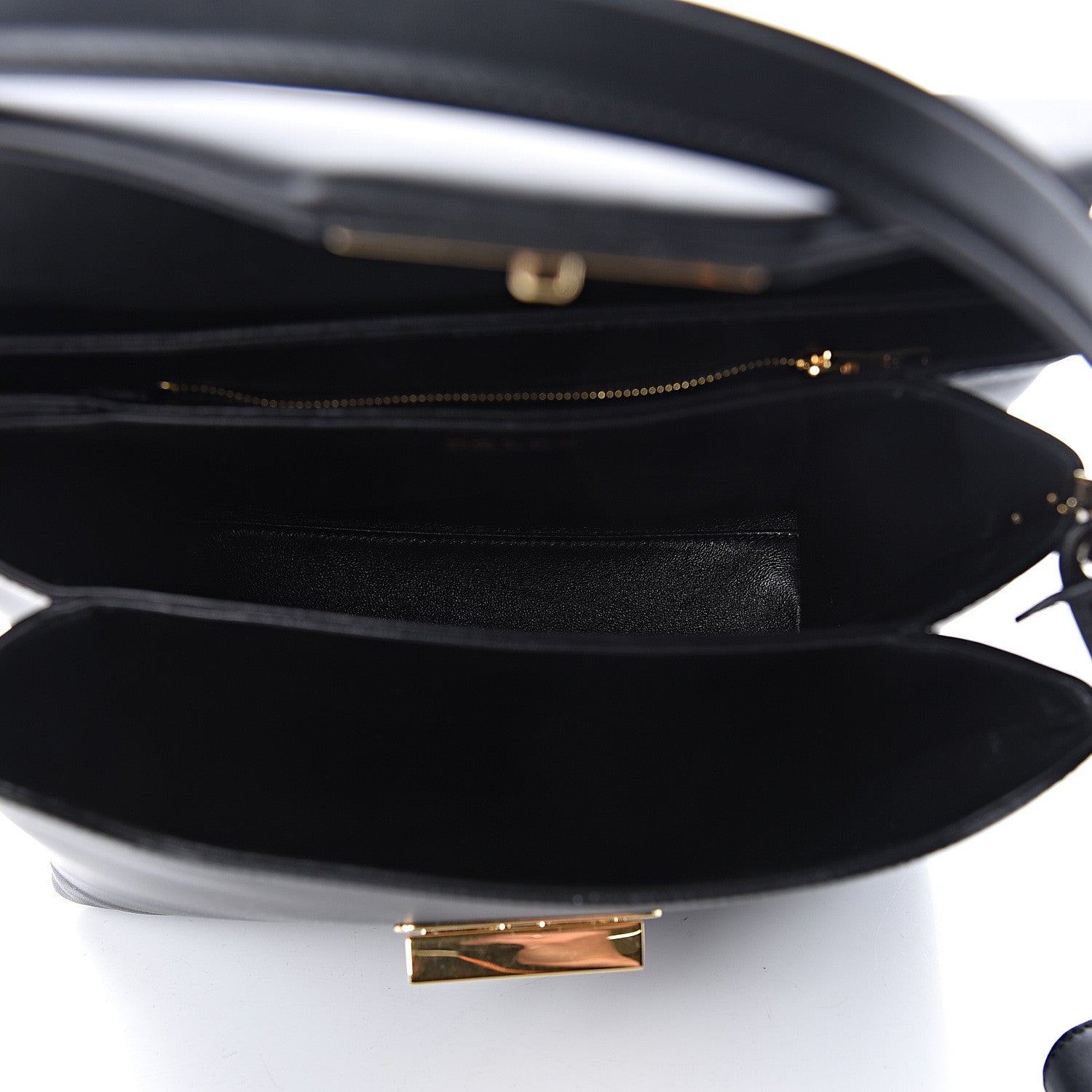 Prada New Calfskin Medium Ingrid Top Handle Bag Black 5 of 9
