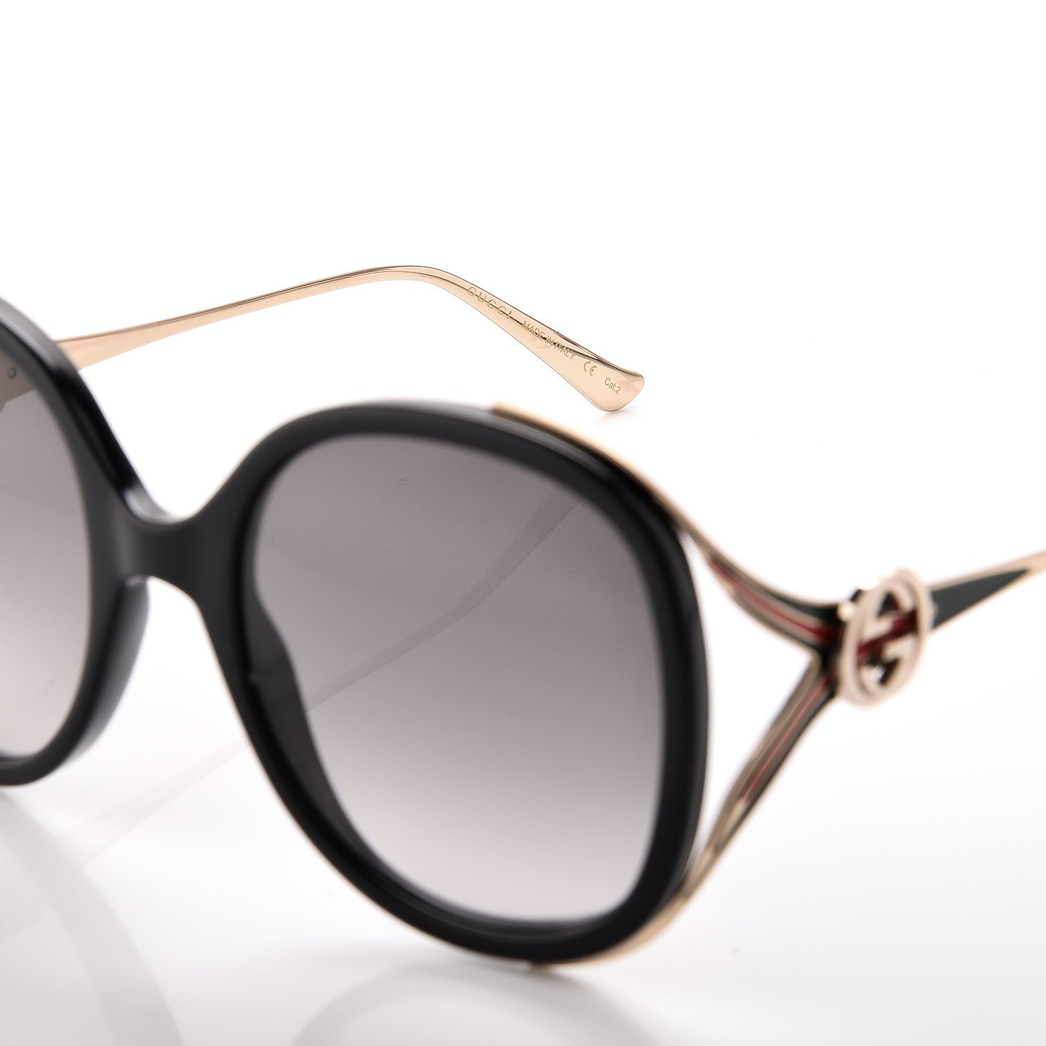 Gucci Round Frame Injected GG0226S Sunglasses Black 6 of 8