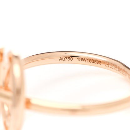 Hermes 18K Rose Gold Diamond PM Echappee Ring 53 6.5 4 of 7
