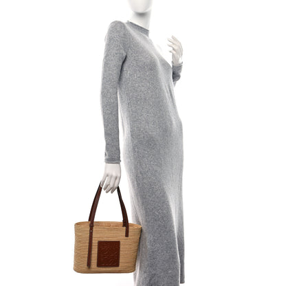 Loewe Raffia Small Square Basket Tote Bag Natural Tan 2 of 8