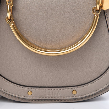 Chloe Calfskin Suede Small Nile Bracelet Bag Motty Grey 9 of 9