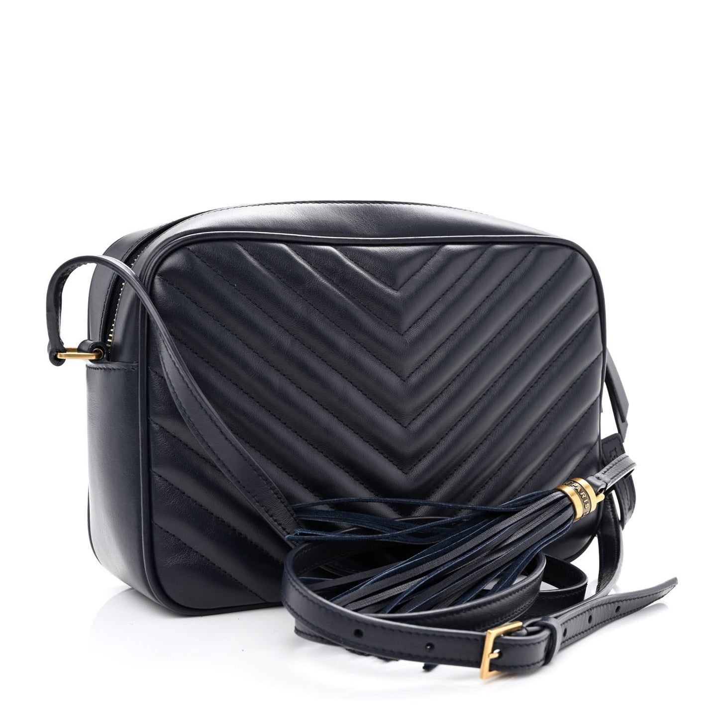 Calfskin Matelasse Monogram Lou Camera Bag Navy