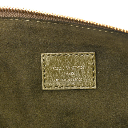 Louis Vuitton Lambskin Embossed Monogram Coussin MM Khaki 9 of 11