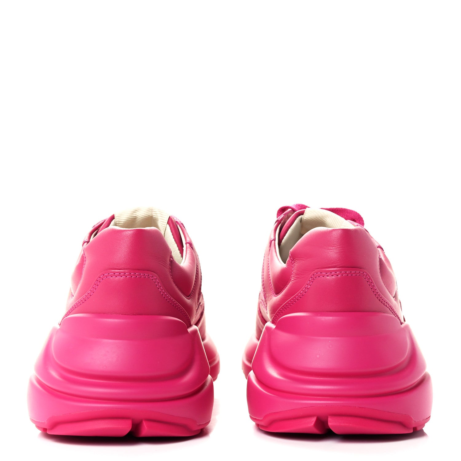 Gucci Calfskin Logo Womens Rhyton Sneakers 40 Box Pink 5 of 10
