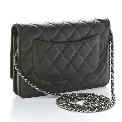 Chanel Caviar Quilted Wallet On Chain WOC Green 3 of 11