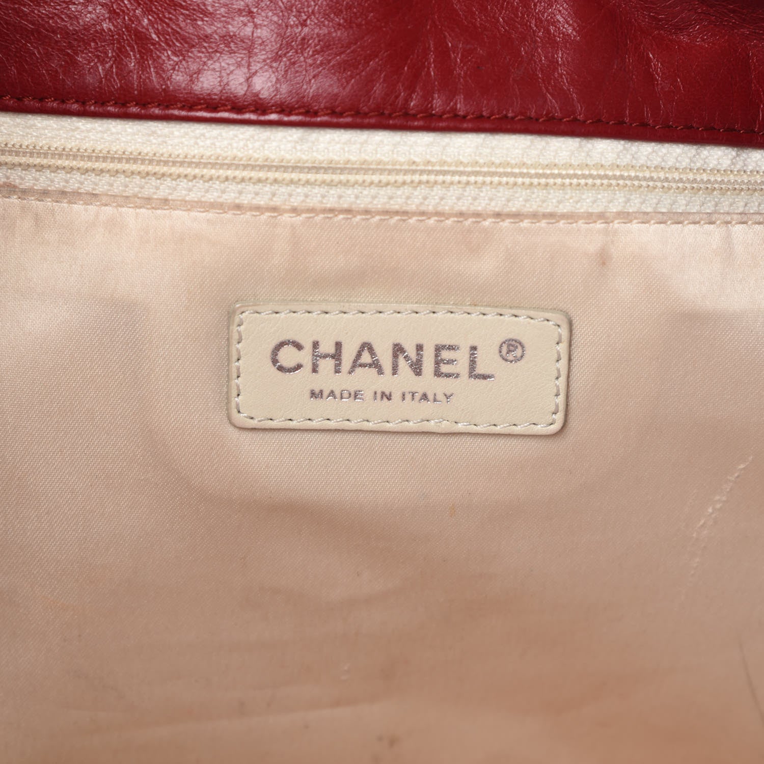 Chanel Lambskin Quilted East West Large Tote Red 8 of 12