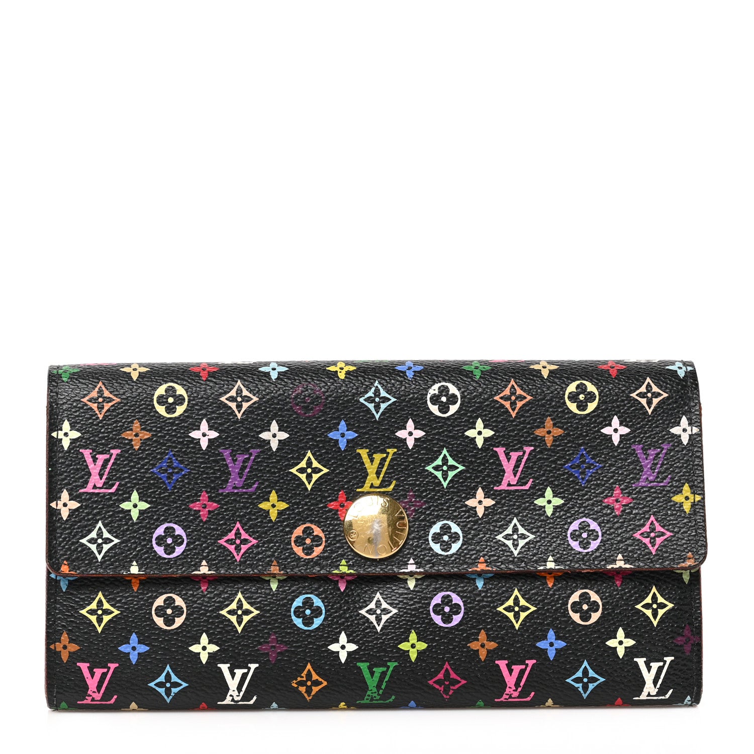 Louis Vuitton Monogram Multicolor Sarah Wallet Black Grenade 1 of 7