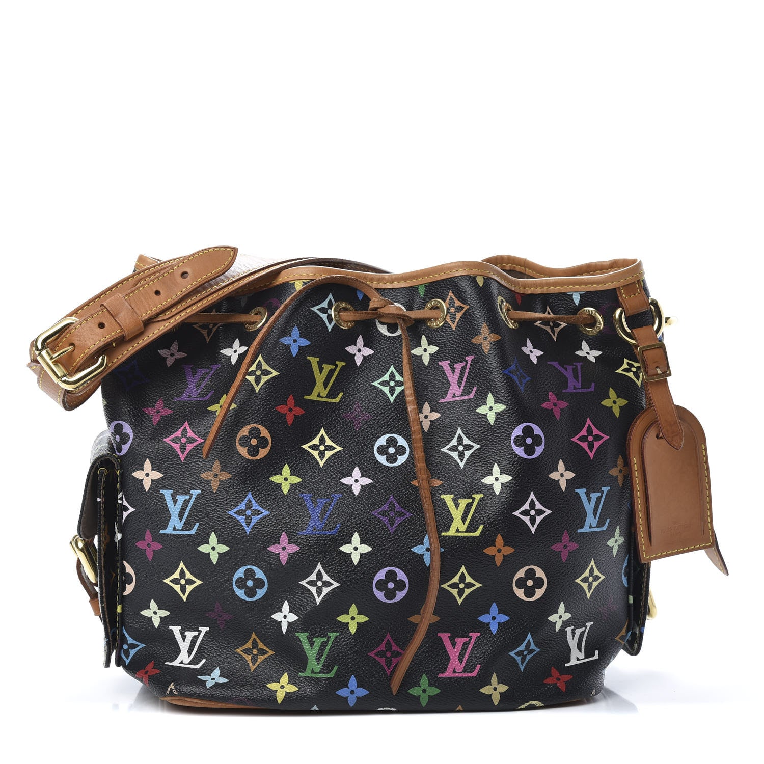 Louis Vuitton Monogram Multicolor Petit Noe Black 1 of 16